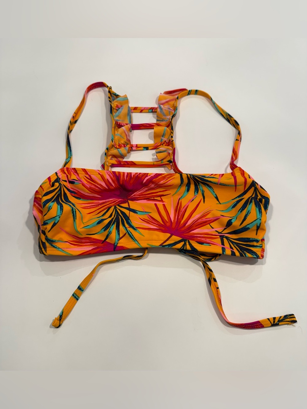Xhilaration by Target Yellow Tropical Print Bikini Top size M